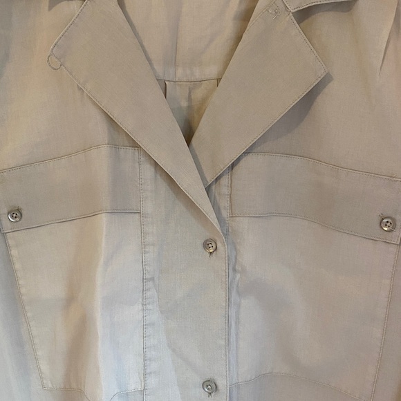 Rowan Fay Utility Cotton Camp Shirt Bone/Cream Large NWOT - Picture 7 of 12